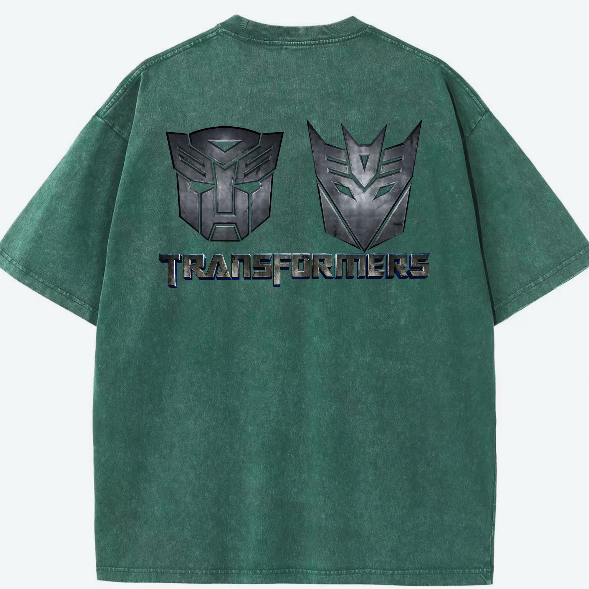 （画像用） Transformers トランスフォーマー 綿100% ヴィンテージ風 半袖Tシャツ（背面プリント）